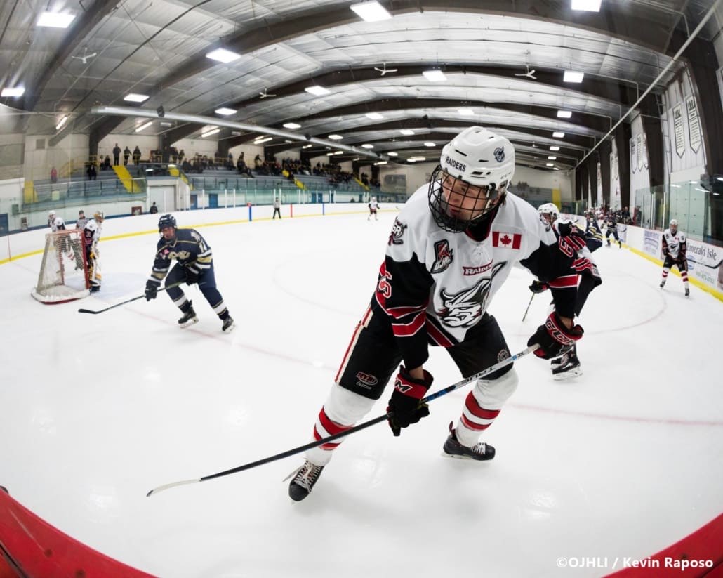 Ontario Junior Hockey League game between the Georgetown Raiders and the Toronto Patriots