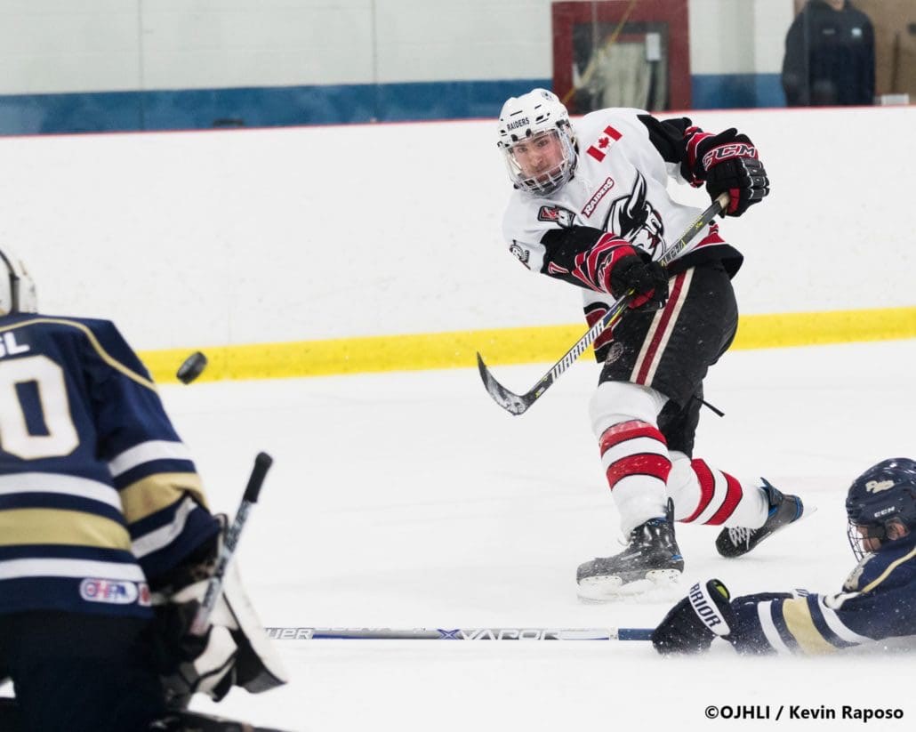 Ontario Junior Hockey League game between the Georgetown Raiders and the Toronto Patriots