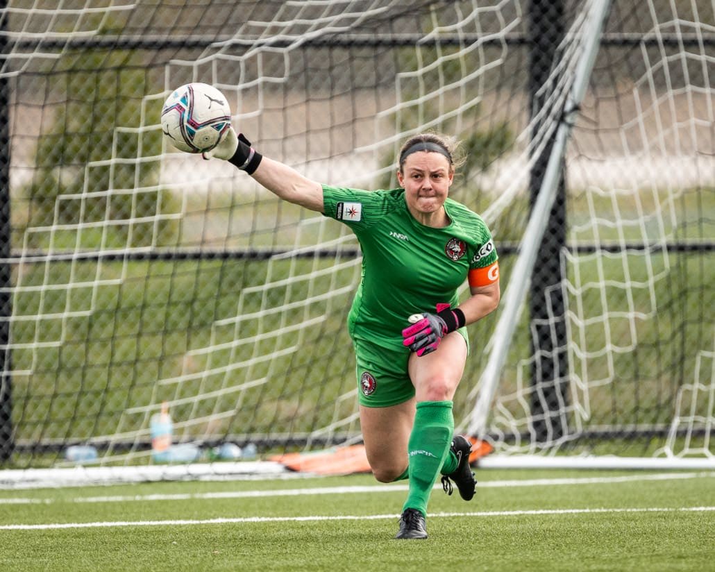 League1 Ontario action between NDC Ontario and North Mississauga SC on May 4, 2024 at Churchill Meadows in Mississauga