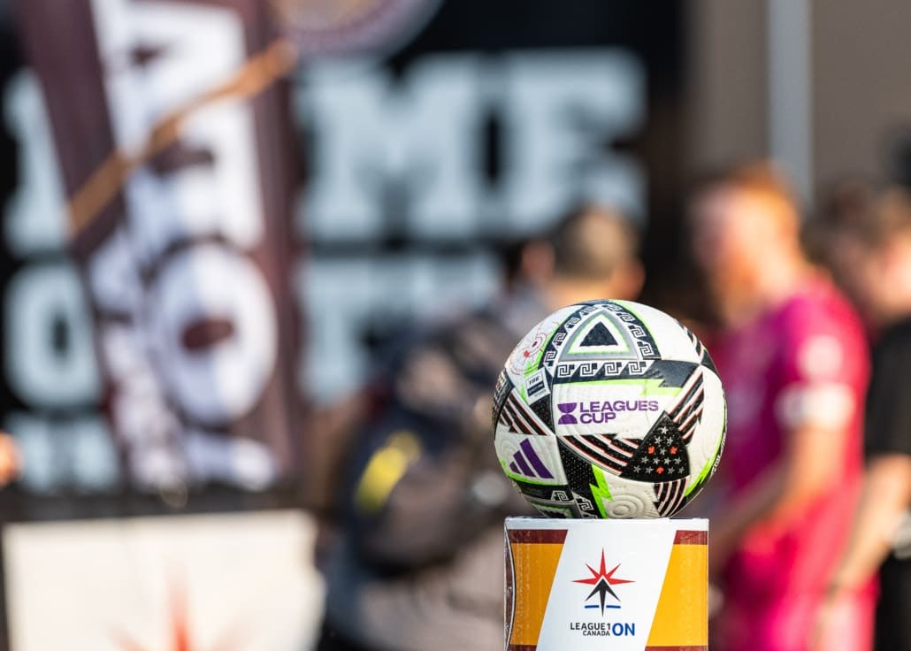 League1 Ontario soccer action between Simcoe Rovers and Roma Wolves on June 27, 2025 at Club Roma in St. Catharines