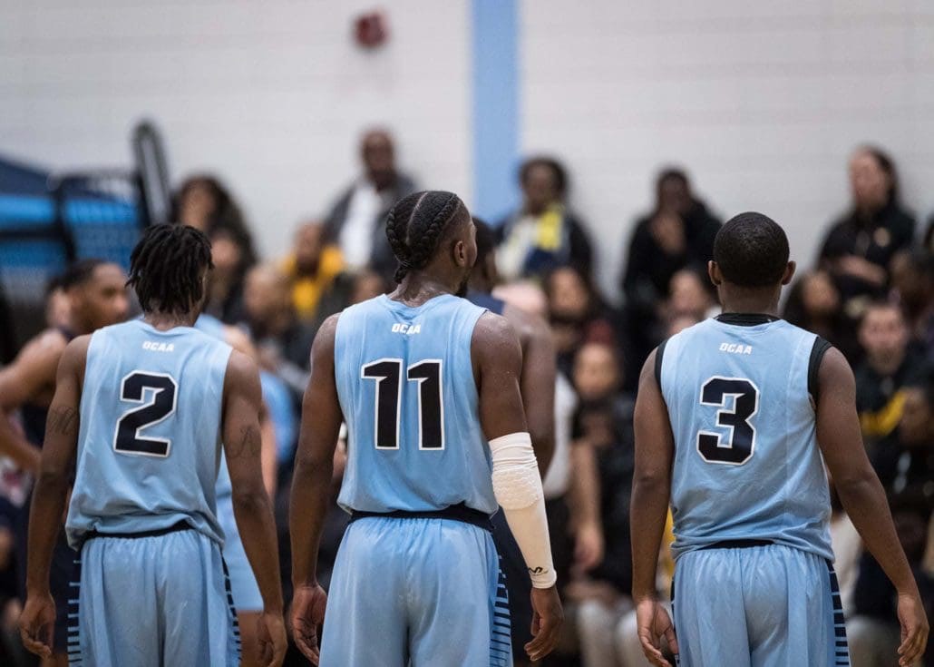 Sports Photography – OCAA (Ontario Colleges Athletic Association) Women's and Men’s Basketball, Sheridan Bruins vs. Humber Hawks in Brampton, Ontario, Canada at Sheridan College (Davis Campus)