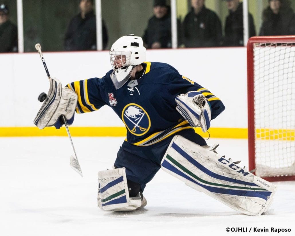 Sports Photography – OJHL (Ontario Junior Hockey League) Men’s Hockey, Buffalo Jr. Sabres vs. Burlington Cougars in Burlington, Ontario, Canada at Appleby Ice Centre