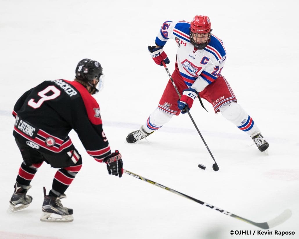 Ontario Junior Hockey League game between the Georgetown Raiders and the Oakville Blades