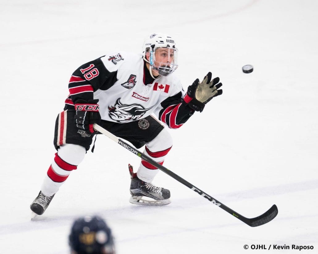 Ontario Junior Hockey League game between the Georgetown Raiders and the Whitby Fury