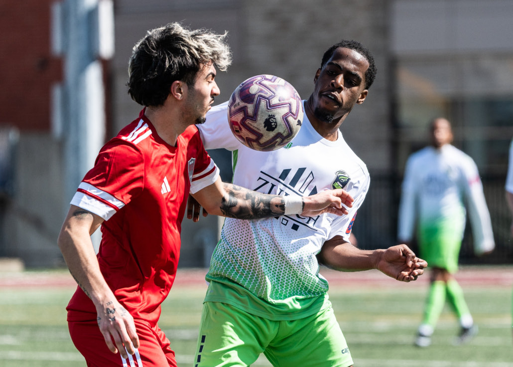 Ontario Premier League soccer game between Sudbury Cyclones and Hamilton United on April 11, 2026 at Ron Joyce Stadium in Hamilton