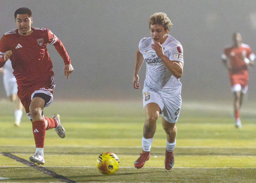 Ontario Premier League soccer action between The Borough FC and Hamilton United on April 17, 2026 at St. John Henry Newman