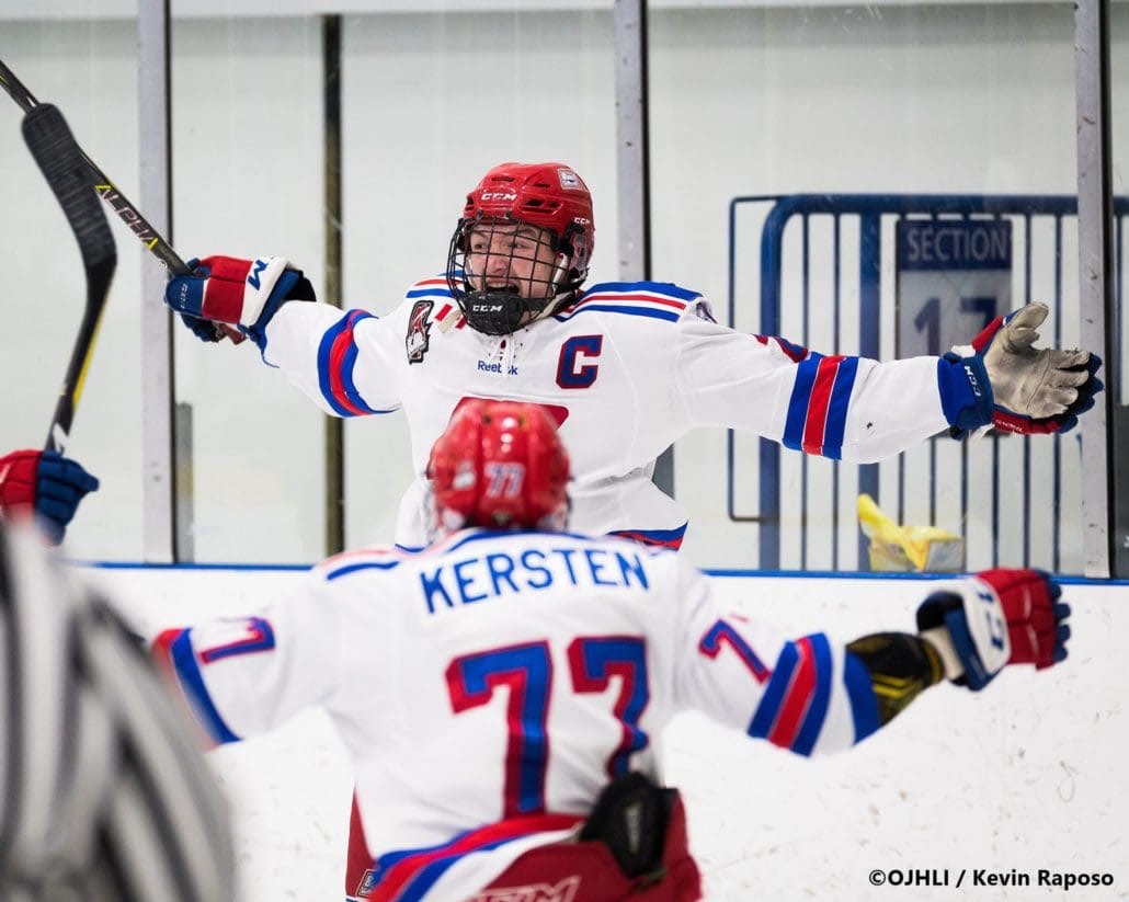 Ontario Junior Hockey League, post-season second round. Game six of the best of seven series between the Toronto Patriots and Oakville Blades