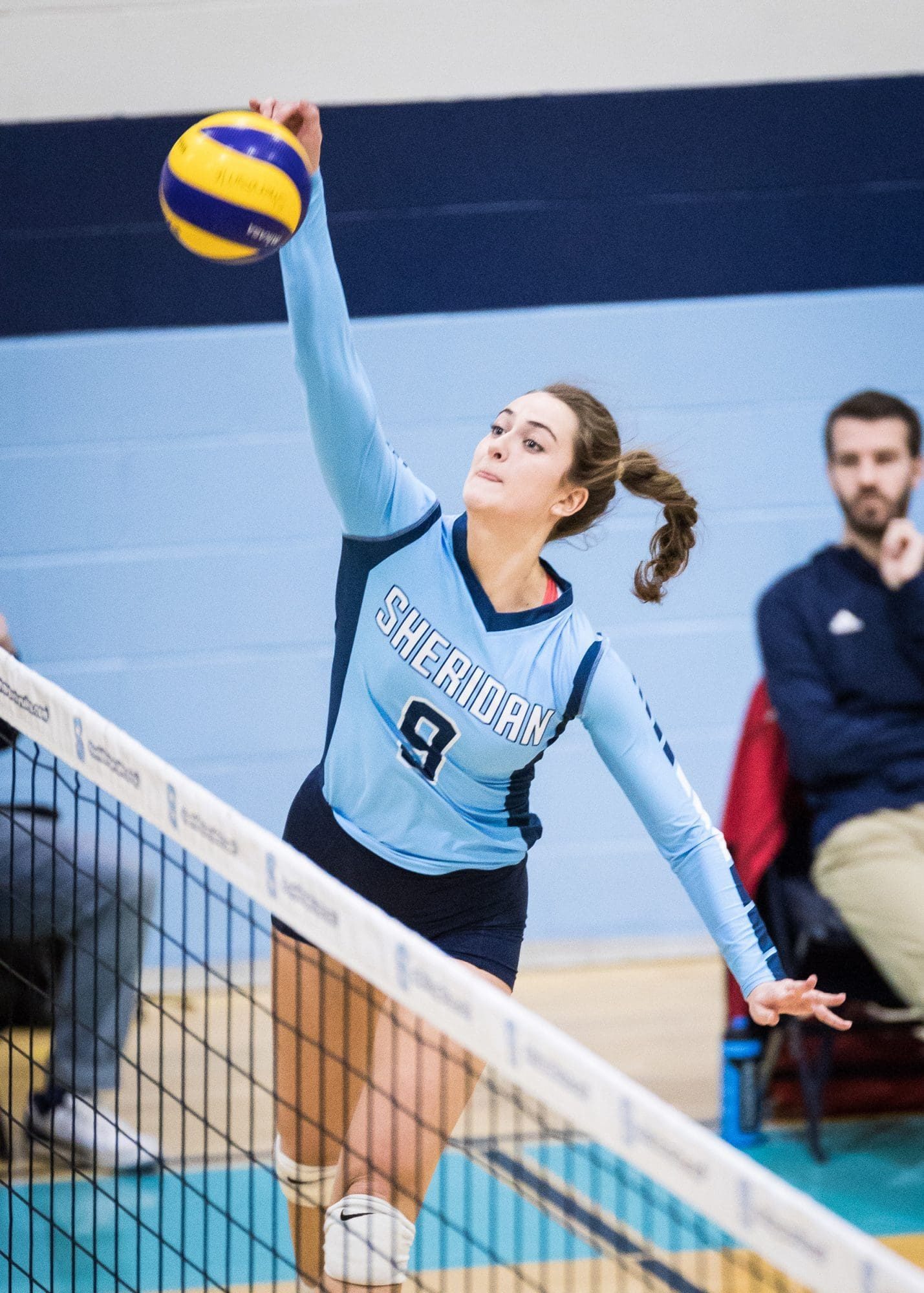 Ontario Colleges Athletic Association women’s volleyball game between the Sheridan Bruins and the Seneca Sting