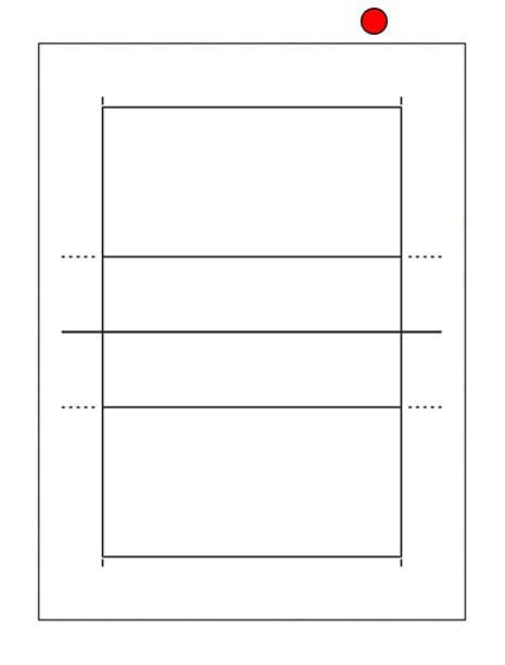 Volleyball Court Diagram - Behind Service Area