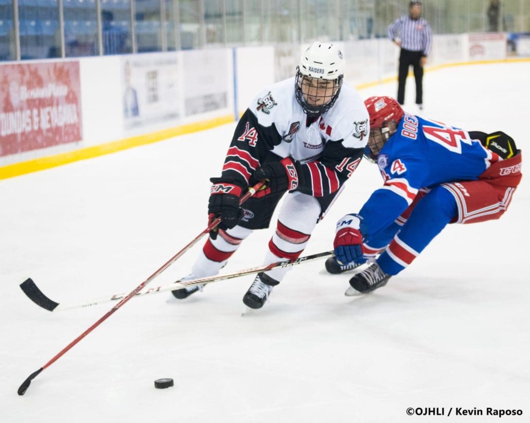 Ontario Junior Hockey League game between the Oakville Blades and the Georgetown Raiders