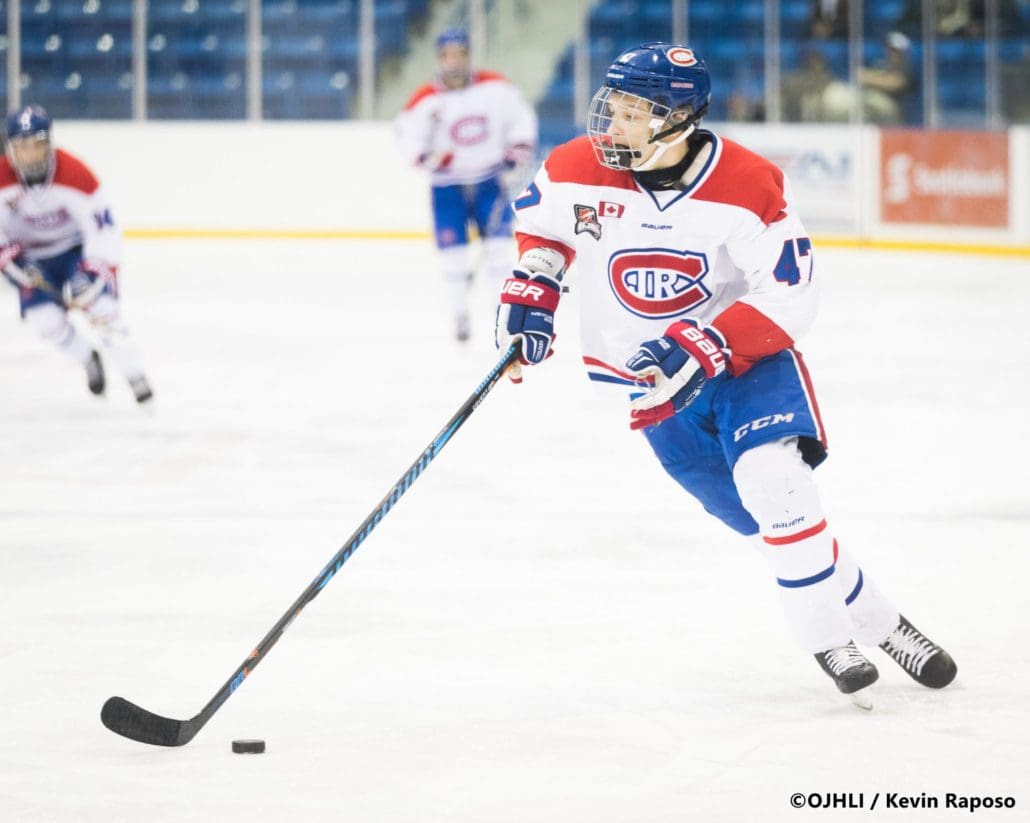 Ontario Junior Hockey League game between the Oakville Blades and the Toronto Jr. Canadiens