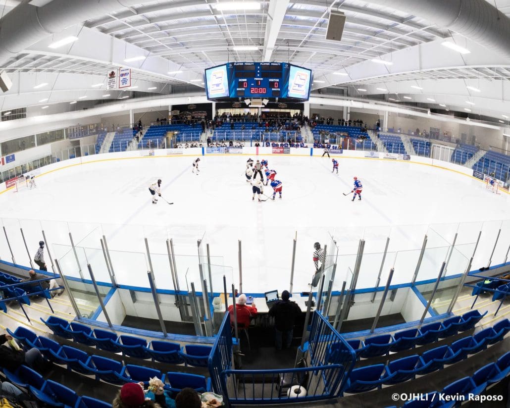 Ontario Junior Hockey League game between the Oakville Blades and the Buffalo Jr. Sabres