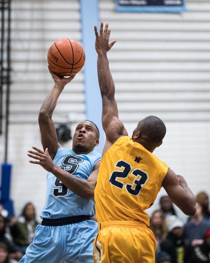 Ontario Colleges Athletic Association basketball game between the Sheridan Bruins and the Humber Hawks
