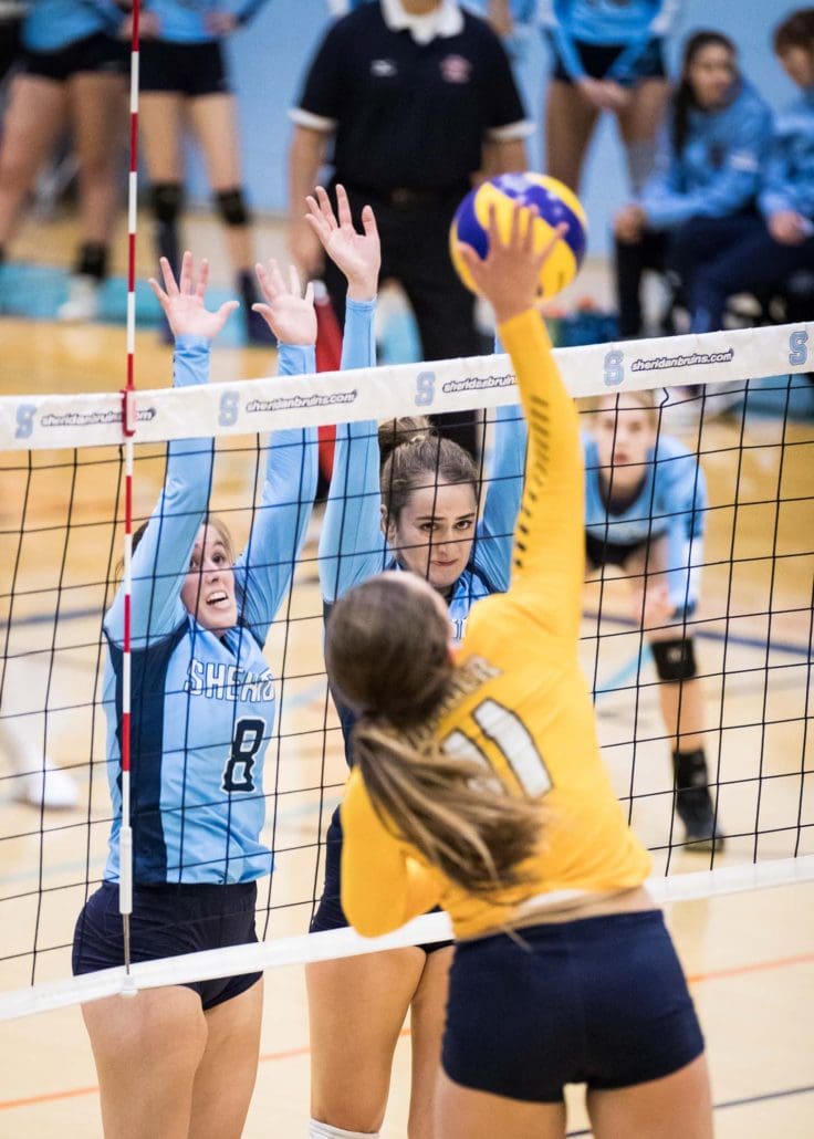 Ontario Colleges Athletic Association volleyball game between the Sheridan Bruins and the Humber Hawks