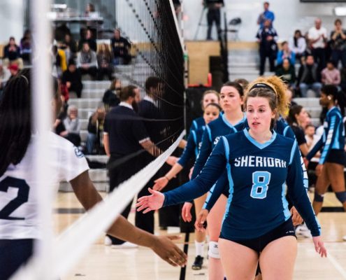 Ontario Colleges Athletic Association Championship semi-final women’s volleyball game between the Sheridan Bruins and the Niagara Knights