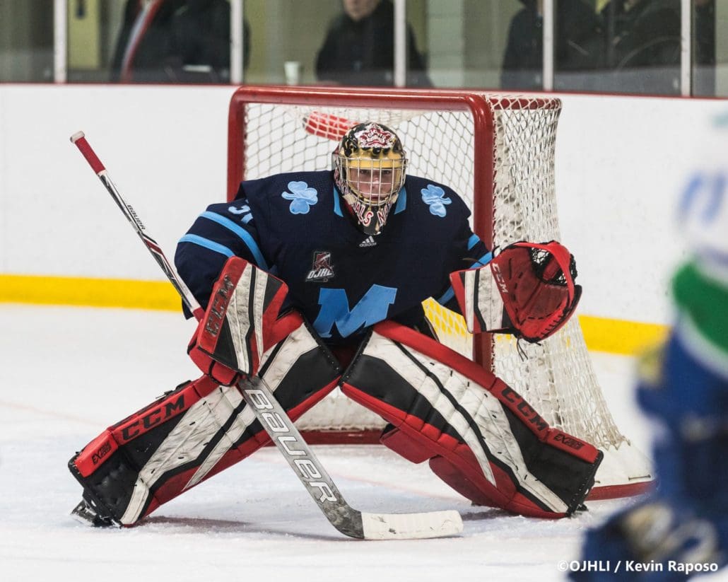Sports Photography – OJHL (Ontario Junior Hockey League) Men’s Hockey, St. Michael’s Buzzers vs. Burlington Cougars in Burlington, Ontario, Canada at Appleby Ice Centre