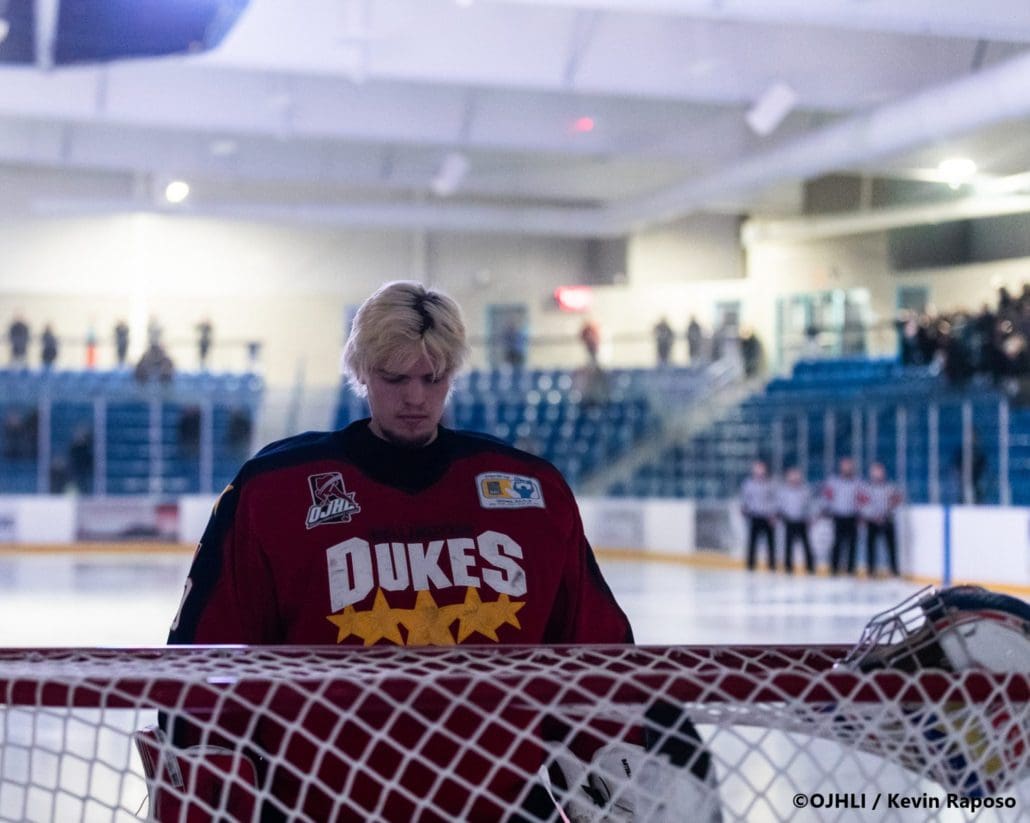 Sports Photography – OJHL (Ontario Junior Hockey League) Buckland Cup, Game #3, Men’s Hockey, Marham Royals vs. Oakville Blades in Oakville, Ontario, Canada at Sixteen Mile Sports Complex