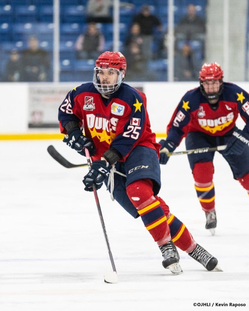 Sports Photography – OJHL (Ontario Junior Hockey League) Buckland Cup, Game #3, Men’s Hockey, Marham Royals vs. Oakville Blades in Oakville, Ontario, Canada at Sixteen Mile Sports Complex