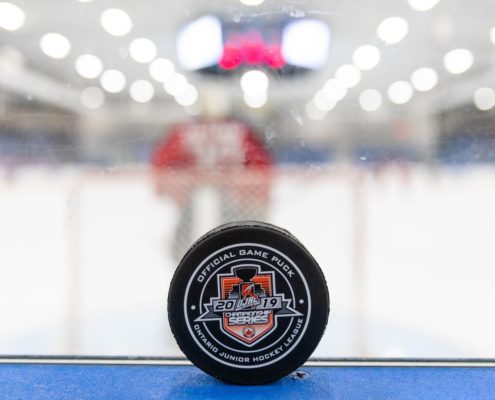 Sports Photography – OJHL (Ontario Junior Hockey League) Buckland Cup, Game #3, Men’s Hockey, Marham Royals vs. Oakville Blades in Oakville, Ontario, Canada at Sixteen Mile Sports Complex