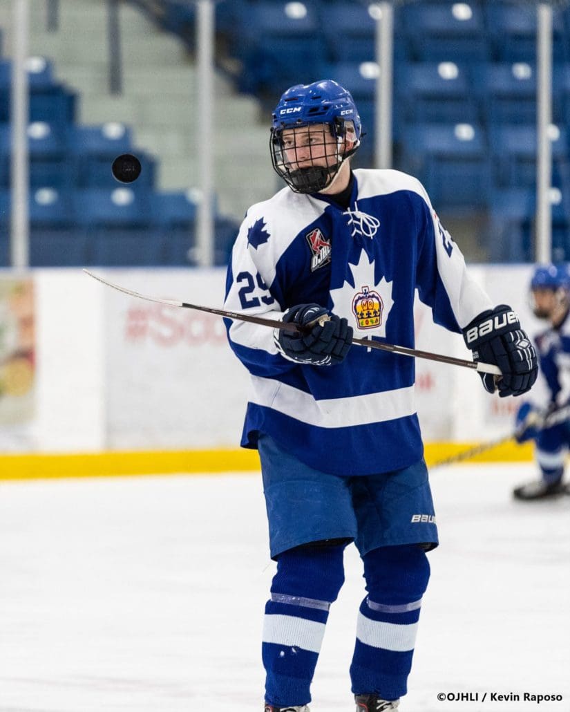 Sports Photography – OJHL (Ontario Junior Hockey League) Men’s Hockey, Marham Royals vs. Oakville Blades in Oakville, Ontario, Canada at Sixteen Mile Sports Complex