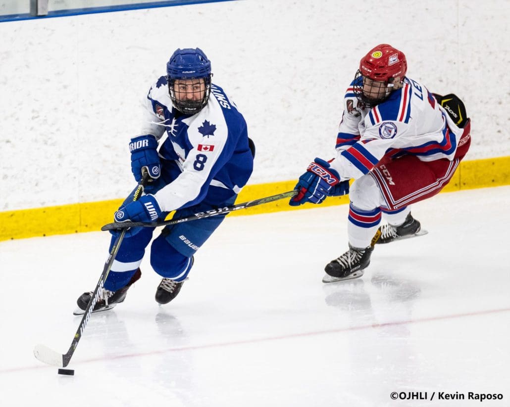 Sports Photography – OJHL (Ontario Junior Hockey League) Men’s Hockey, Marham Royals vs. Oakville Blades in Oakville, Ontario, Canada at Sixteen Mile Sports Complex