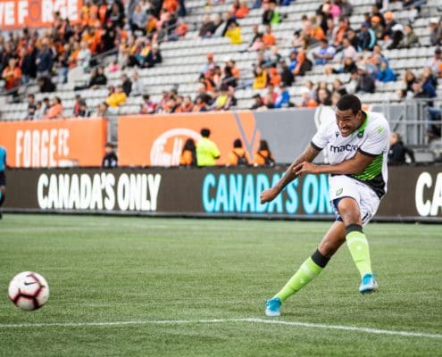 Sports Photography – Canadian Premier League, Regular Season, Men's Soccer, York9 FC and Forge FC in Hamilton, Ontario, Canada at Tim Hortons Field