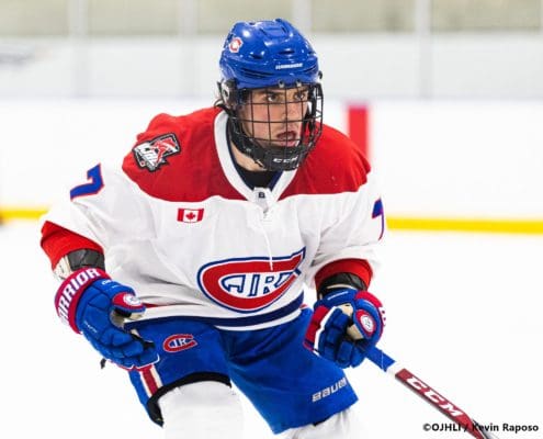 Sports Photography – Ontario Junior Hockey League, Regular Season, Men's Hockey, Whitby Fury and Toronto Jr. Canadiens in Toronto, Ontario, Canada at Scotiabank Pond