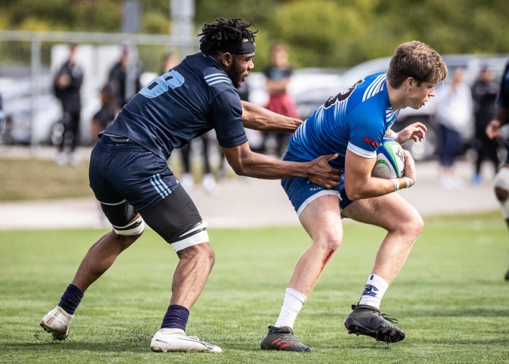 Ontario Colleges Athletic Association rugby game between the Georgian Grizzlies and the Sheridan Bruins