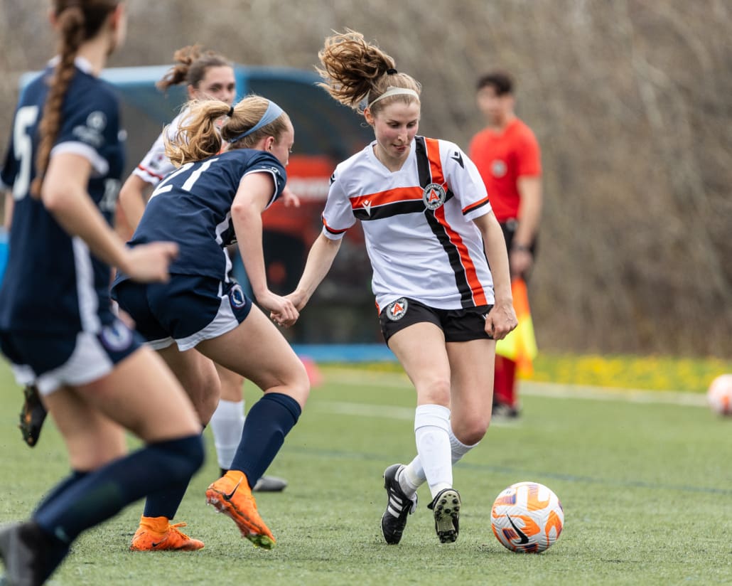 League1 Ontario soccer game between Oakville Blue Devils and Alliance United