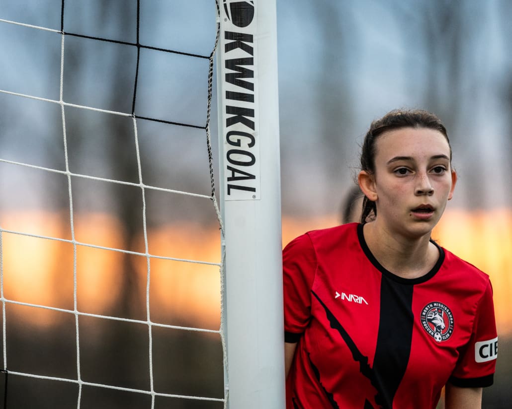 League1 Ontario action between NDC Ontario and North Mississauga SC on May 4, 2024 at Churchill Meadows in Mississauga