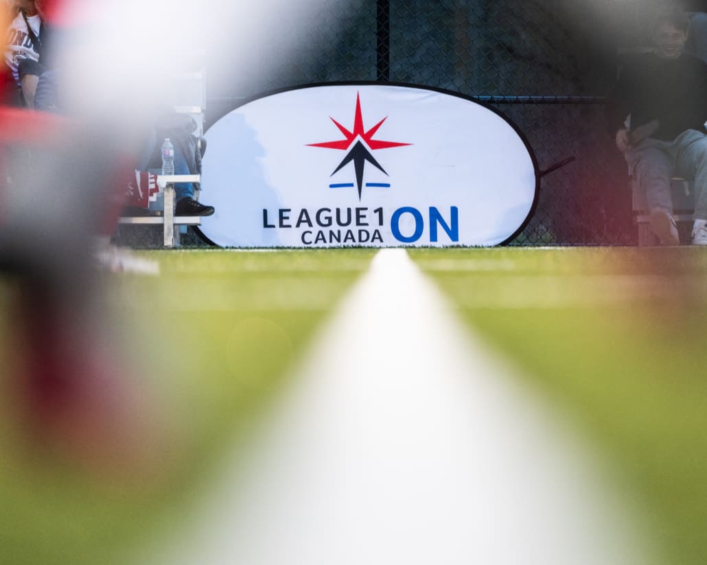 League1 Ontario action between NDC Ontario and North Mississauga SC on May 4, 2024 at Churchill Meadows in Mississauga