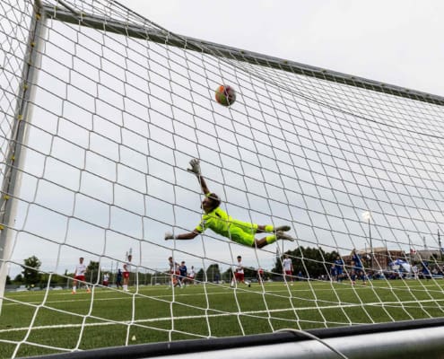 League1 Ontario soccer action between Vaughan Azzurri and Woodbridge Strikers on May 26, 2024 at Vaughan Grove Sports Park in Vaughan