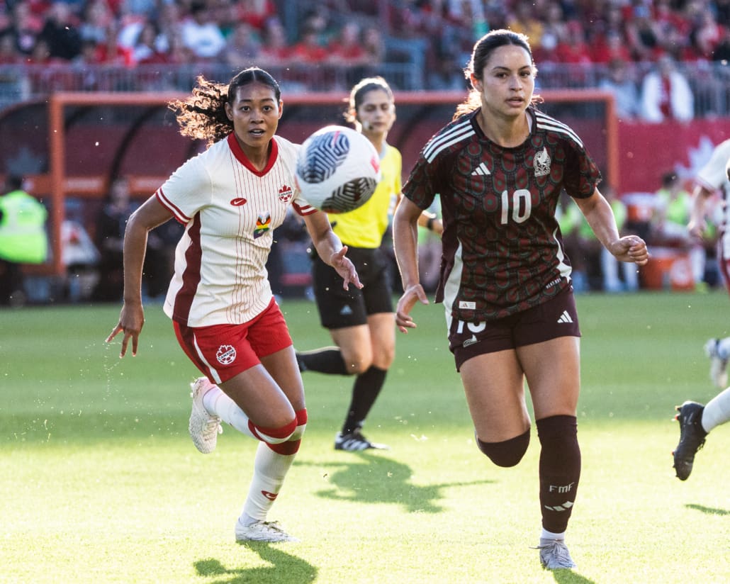 CONCACAF women's international soccer friendly between Mexico and Canada on June 4, 2024 at BMO Field in Toronto.