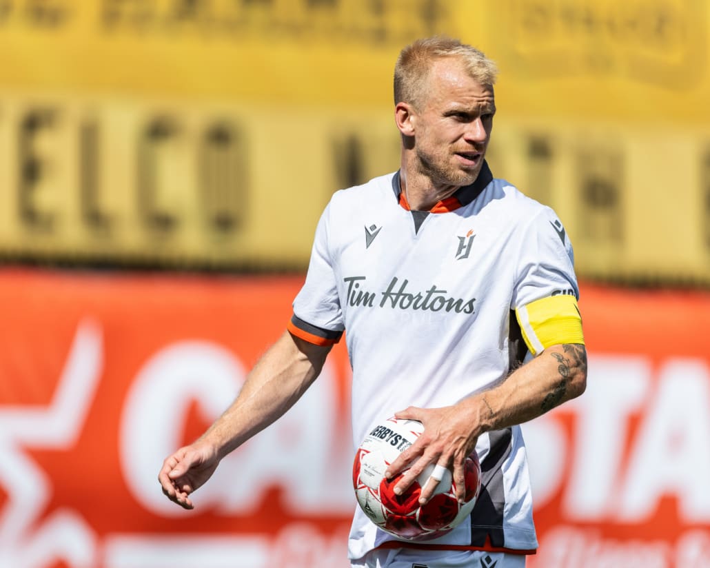 Canadian Premier League soccer action between Valour FC and Forge FC on June 22, 2024 at Tim Hortons Field in Hamilton