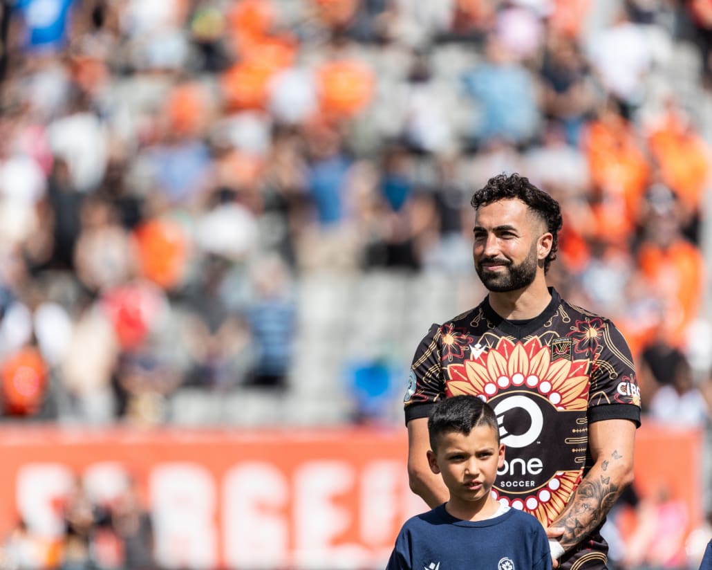 Canadian Premier League soccer action between Valour FC and Forge FC on June 22, 2024 at Tim Hortons Field in Hamilton