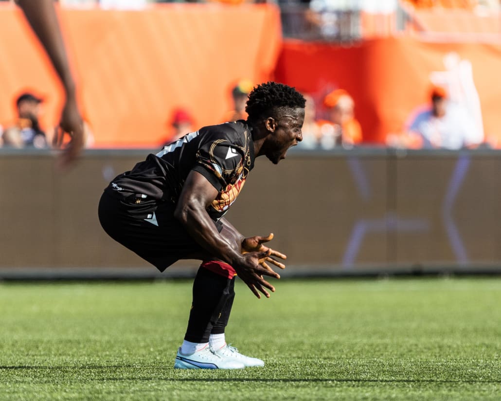 Canadian Premier League soccer action between Valour FC and Forge FC on June 22, 2024 at Tim Hortons Field in Hamilton