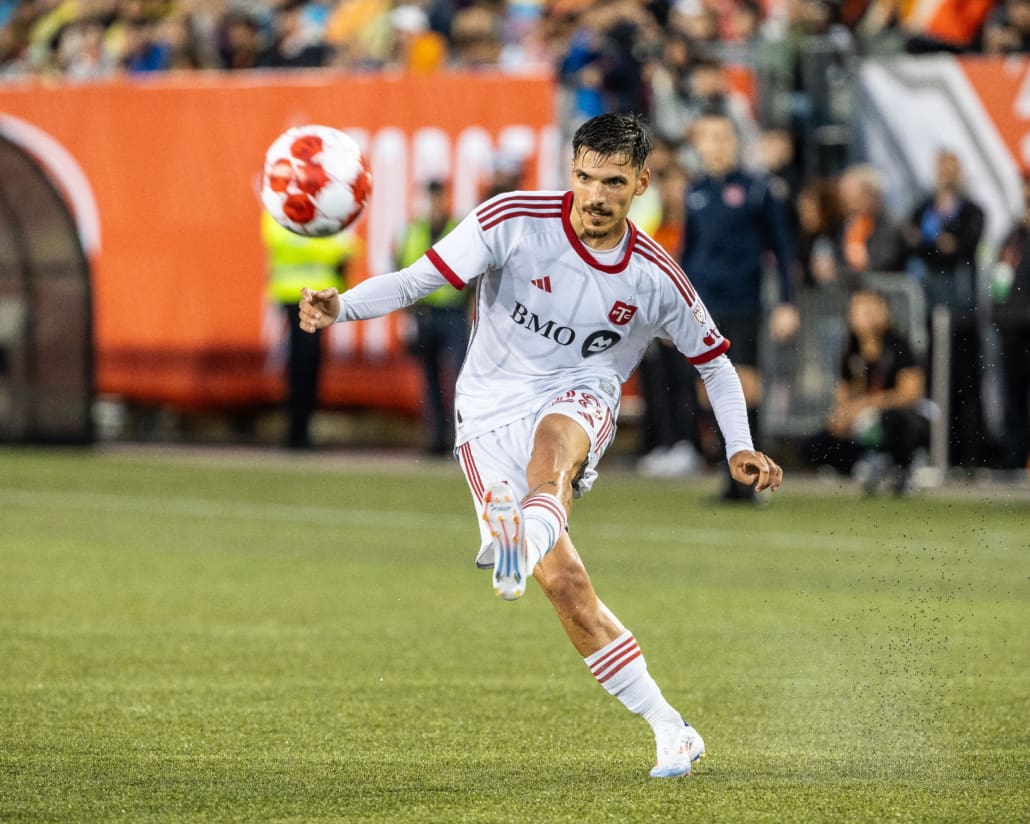 Canadian Championship action between Toronto FC and Forge FC on July 10, 2024 at Tim Hortons Field in Hamilton.