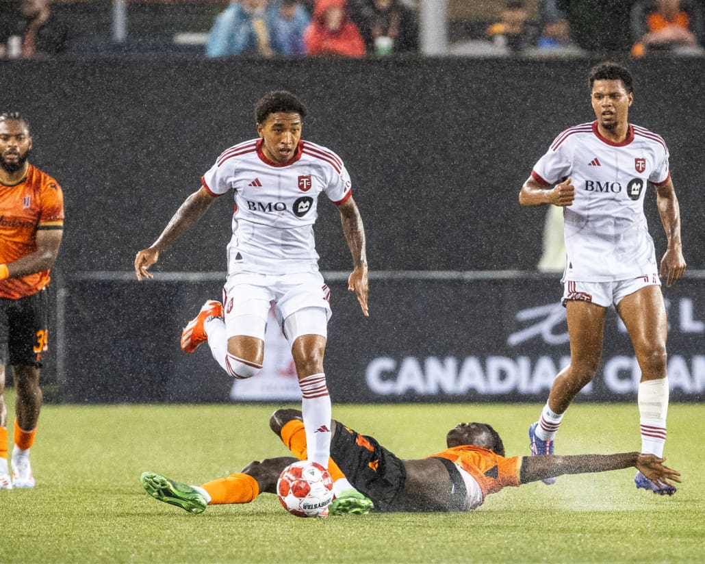 Canadian Championship action between Toronto FC and Forge FC on July 10, 2024 at Tim Hortons Field in Hamilton.