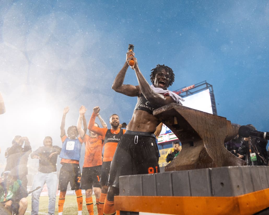 Canadian Championship action between Toronto FC and Forge FC on July 10, 2024 at Tim Hortons Field in Hamilton.