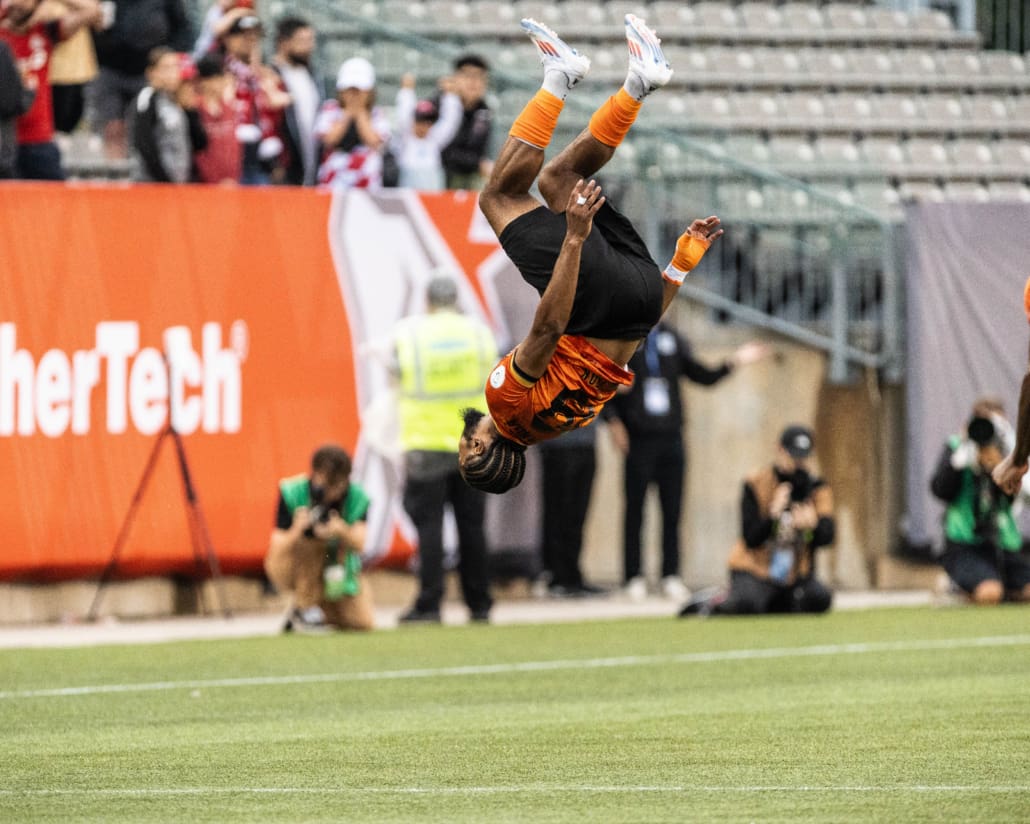 Canadian Championship action between Toronto FC and Forge FC on July 10, 2024 at Tim Hortons Field in Hamilton.