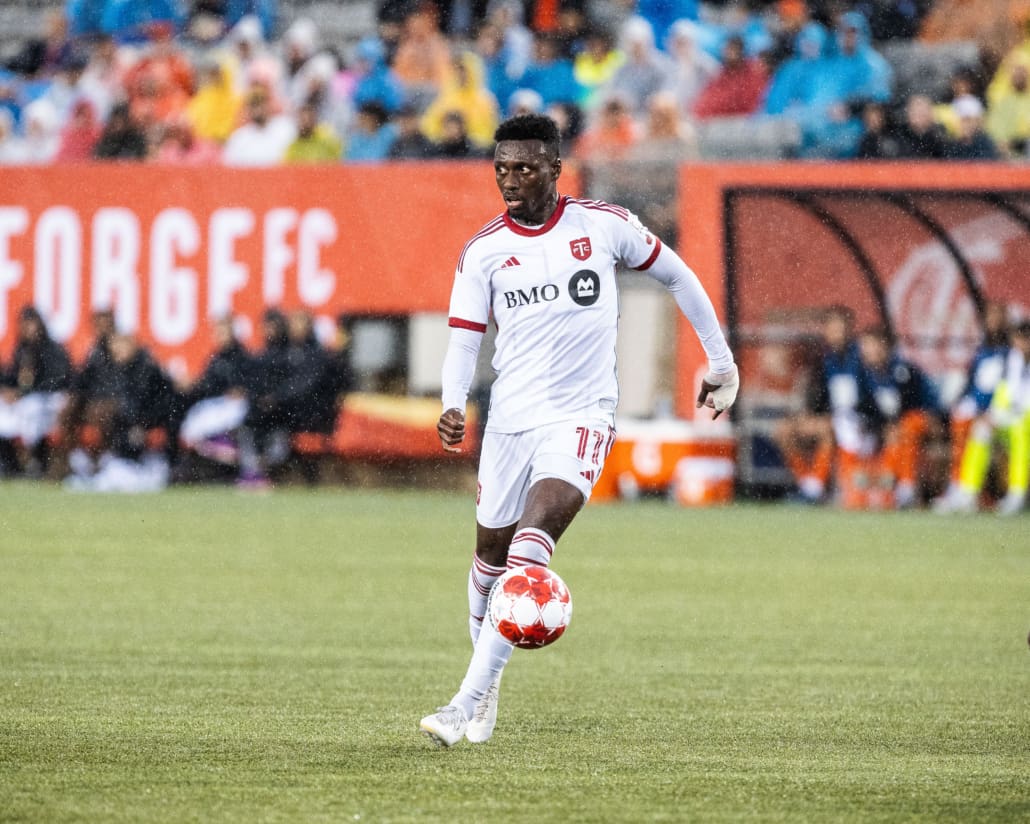 Canadian Championship action between Toronto FC and Forge FC on July 10, 2024 at Tim Hortons Field in Hamilton.