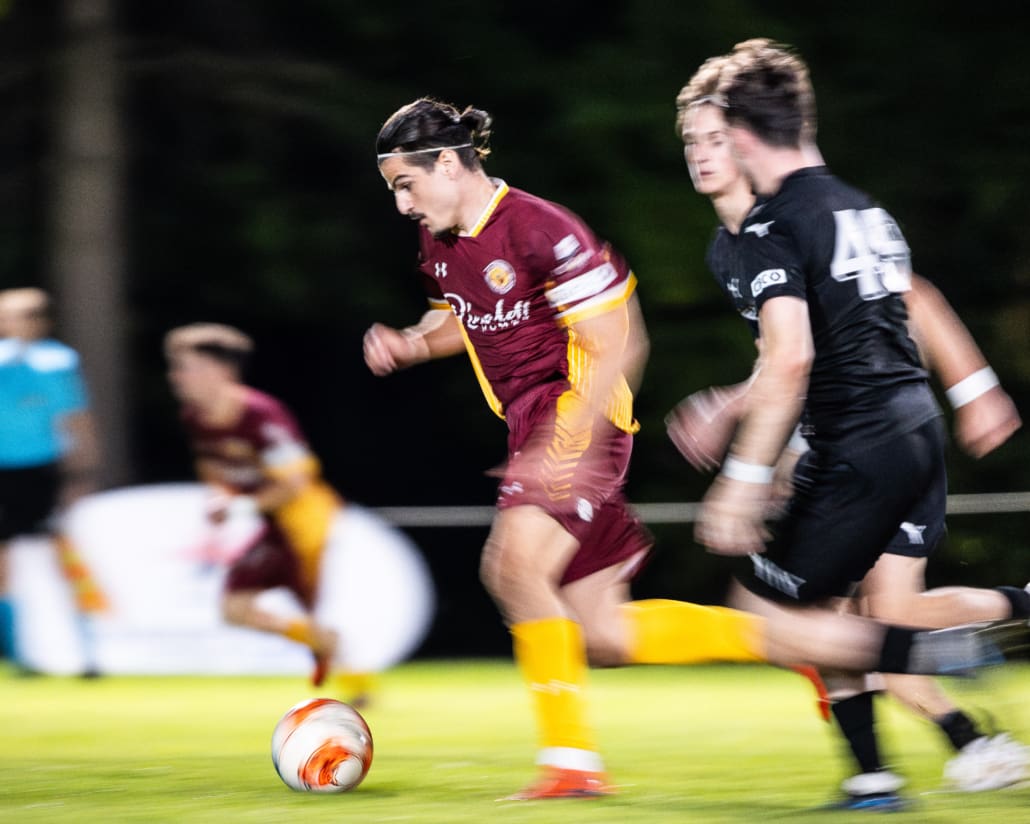 League1 Ontario soccer between BVB IA Waterloo and St. Catherines Roma Wolves on July 19, 2024 at Club Roma in St. Catharines.