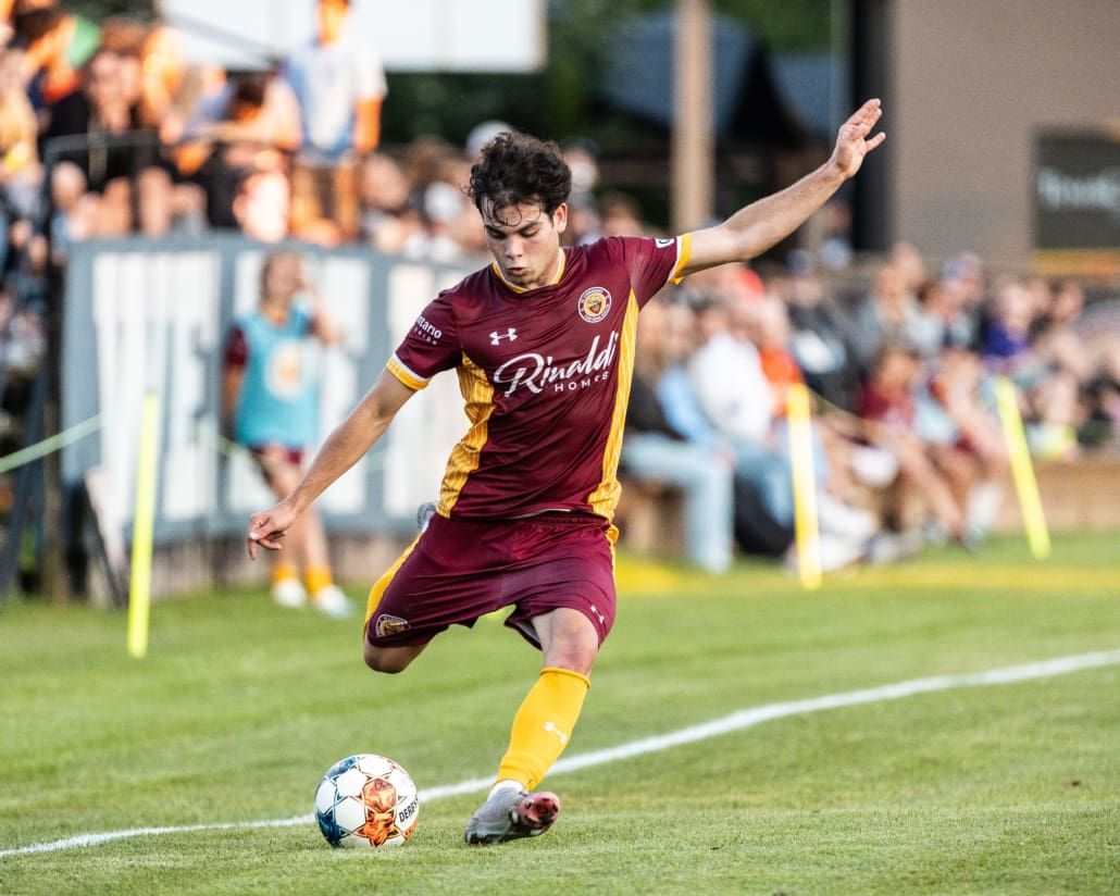 League1 Ontario soccer between BVB IA Waterloo and St. Catherines Roma Wolves on July 19, 2024 at Club Roma in St. Catharines.