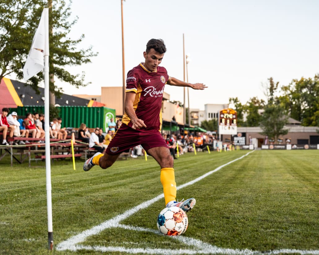 League1 Ontario soccer between BVB IA Waterloo and St. Catherines Roma Wolves on July 19, 2024 at Club Roma in St. Catharines.