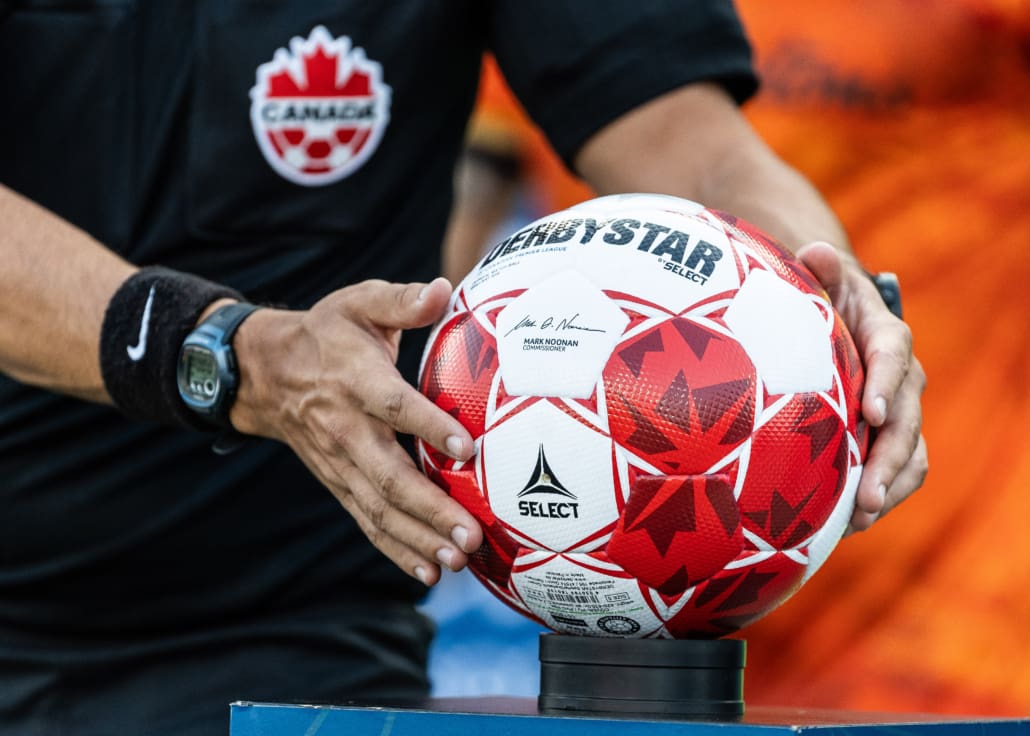 Canadian Premier League soccer game between Forge FC and HFX Wanderers FC on August 14, 2024 at Tim Hortons Field in Hamilton.