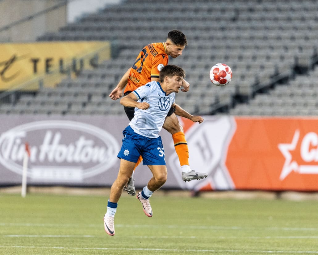 Canadian Premier League soccer game between Forge FC and HFX Wanderers FC on August 14, 2024 at Tim Hortons Field in Hamilton.