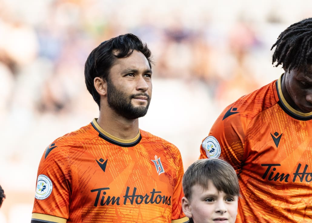 Canadian Premier League soccer game between Forge FC and HFX Wanderers FC on August 14, 2024 at Tim Hortons Field in Hamilton.