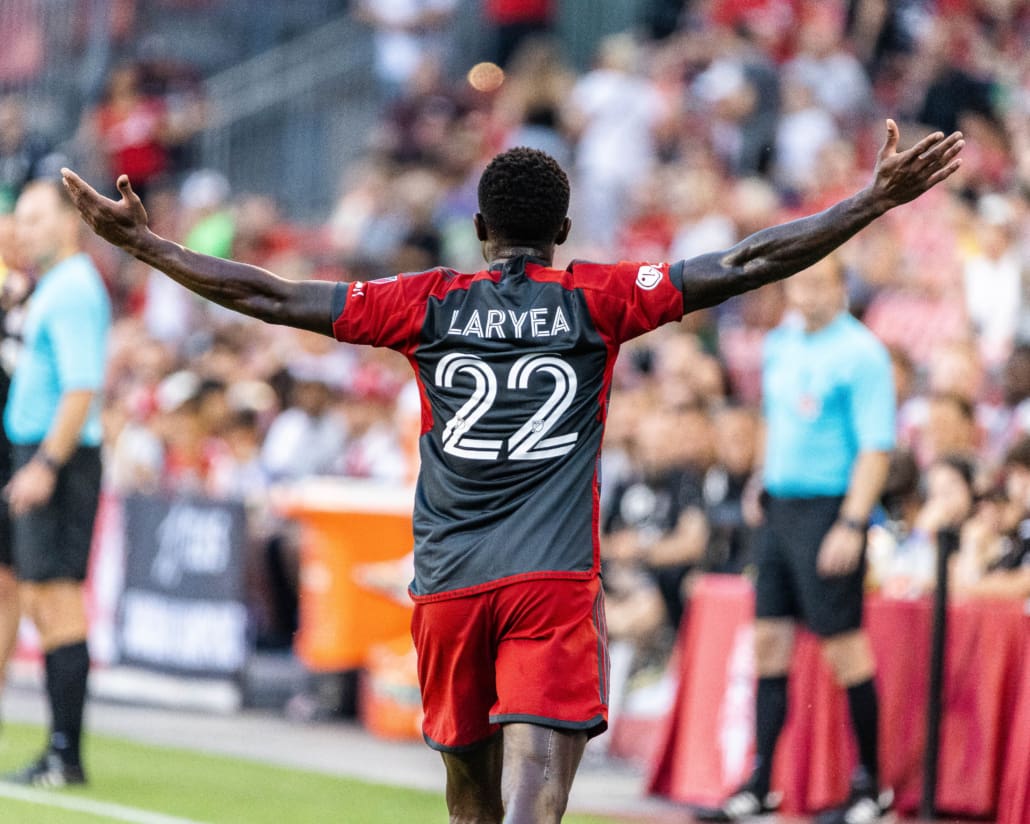 Canadian Championship semi-final action between Forge FC and Toronto FC on August 27, 2024 at BMO Field in Toronto.