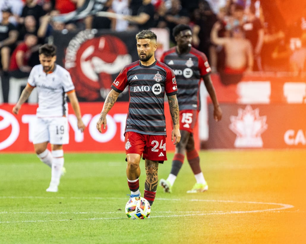 Canadian Championship semi-final action between Forge FC and Toronto FC on August 27, 2024 at BMO Field in Toronto.