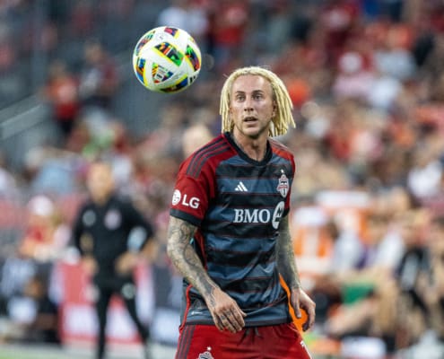 Canadian Championship semi-final action between Forge FC and Toronto FC on August 27, 2024 at BMO Field in Toronto.